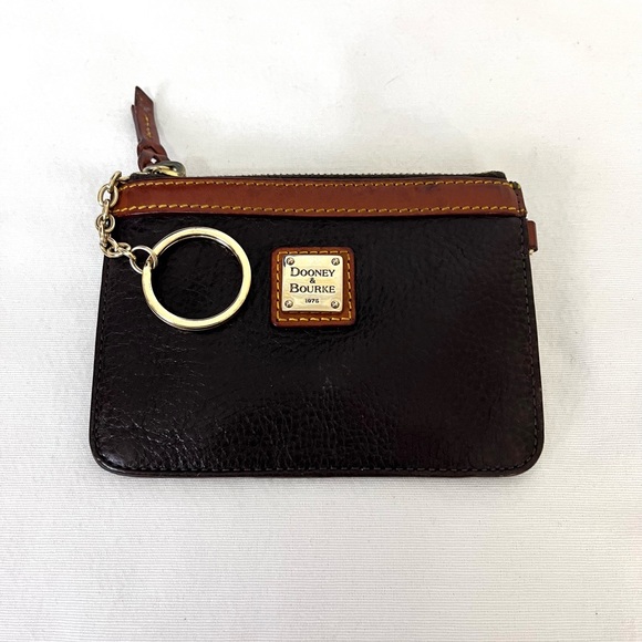 Dooney & Bourke Accessories - Dooney & Bourke | Key Ring ID Change Purse Chocolate Brown & Caramel